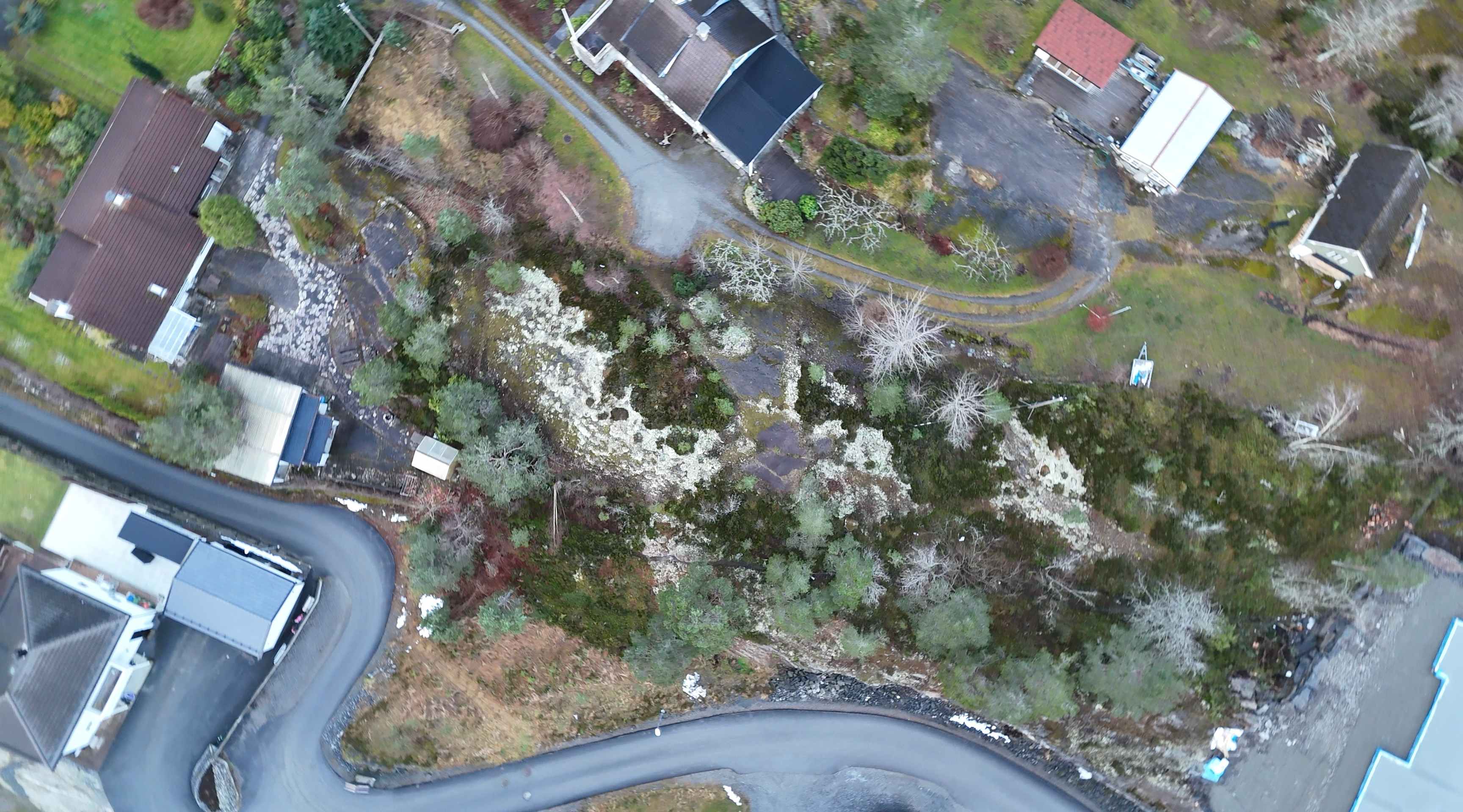 Aerial view of Norwegian land